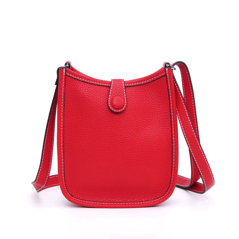 Women's Genuine Leather Fashion Punching Korean Style Crossbody Bags