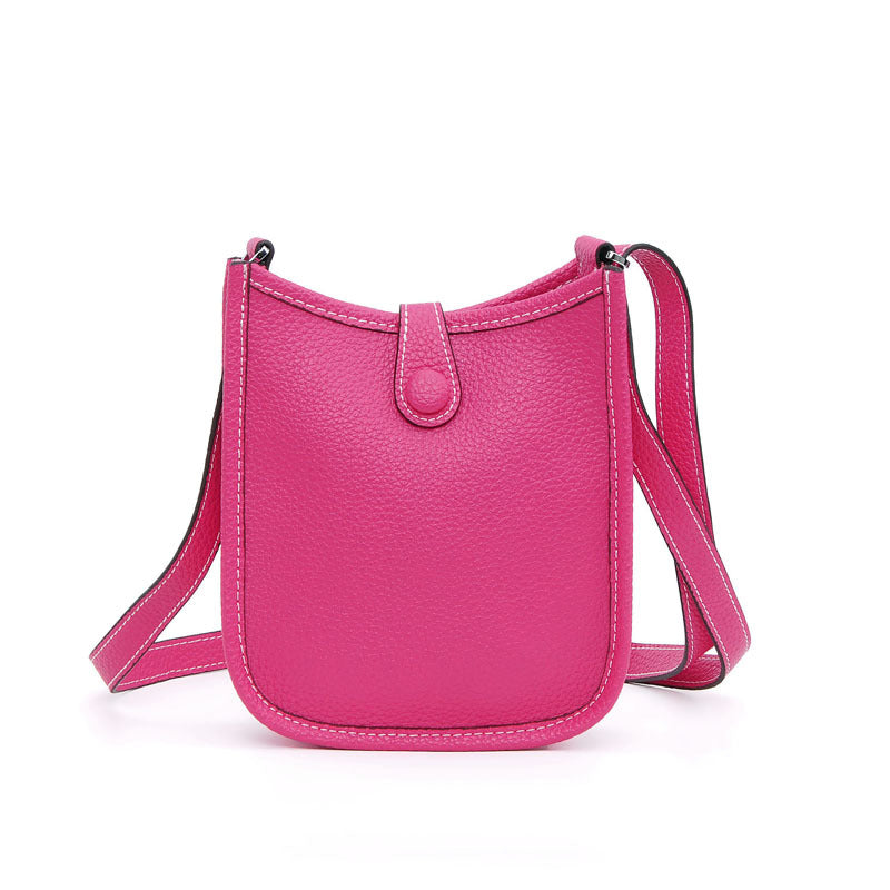 Women's Genuine Leather Fashion Punching Korean Style Crossbody Bags