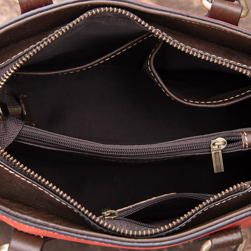 Women's Genuine Leather Retro First Layer Cowhide Shoulder Bags