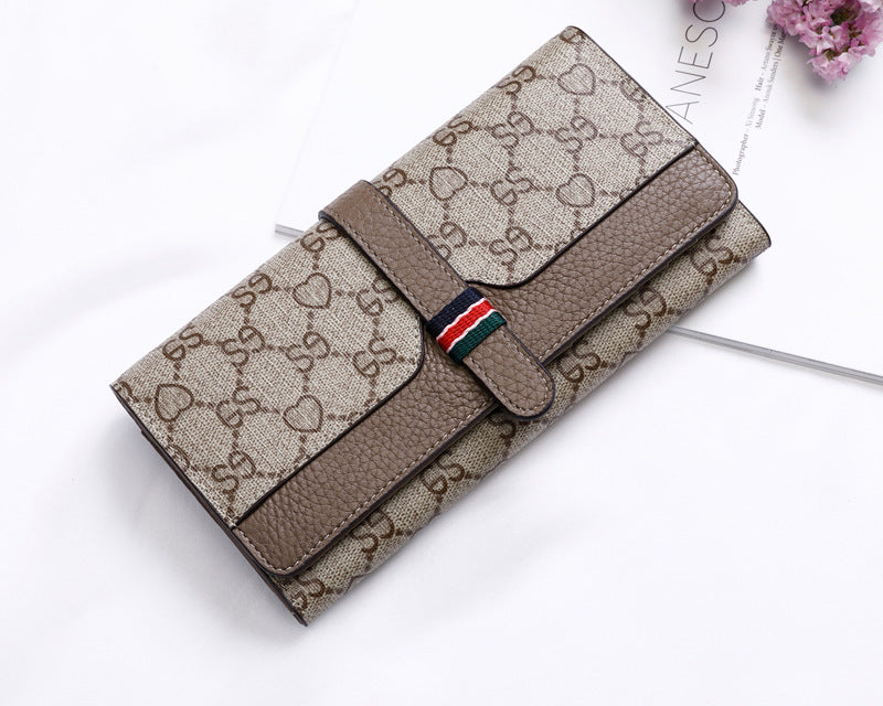 Women's Fashion Long Large Capacity Cowhide Ladies Wallets