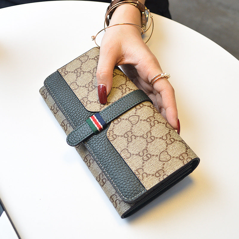 Women's Fashion Long Large Capacity Cowhide Ladies Wallets