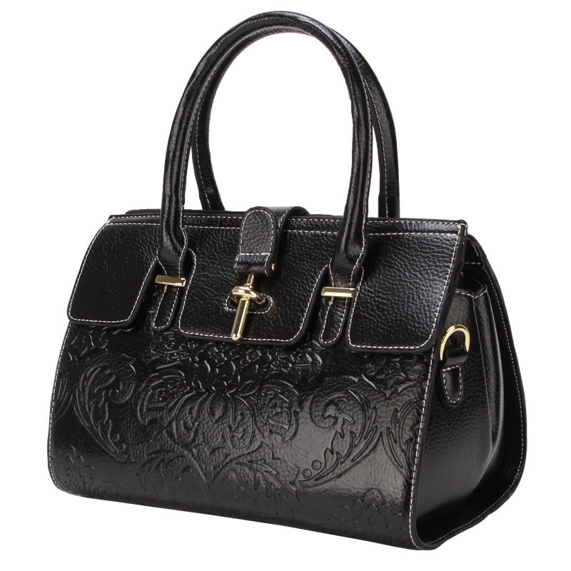 Women's Spring Real Leather Retro Fashion Handbags