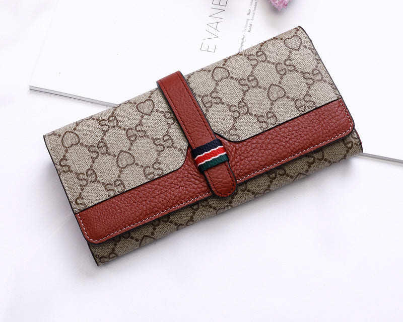 Women's Fashion Long Large Capacity Cowhide Ladies Wallets