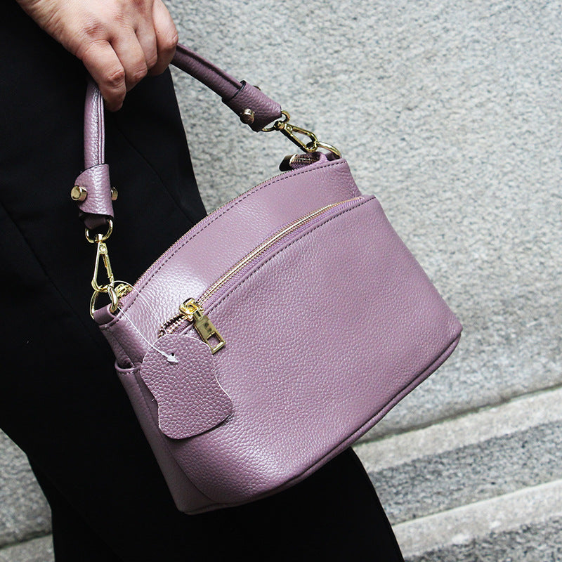 Women's Triple Zipper Portable Dumpling Practical Classic Crossbody Bags