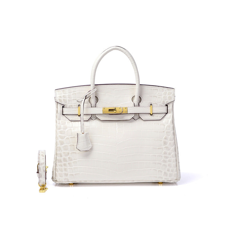 Women's Fashion Crocodile Pattern Genuine Leather Cow Bags