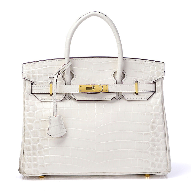Women's Fashion Crocodile Pattern Genuine Leather Cow Bags