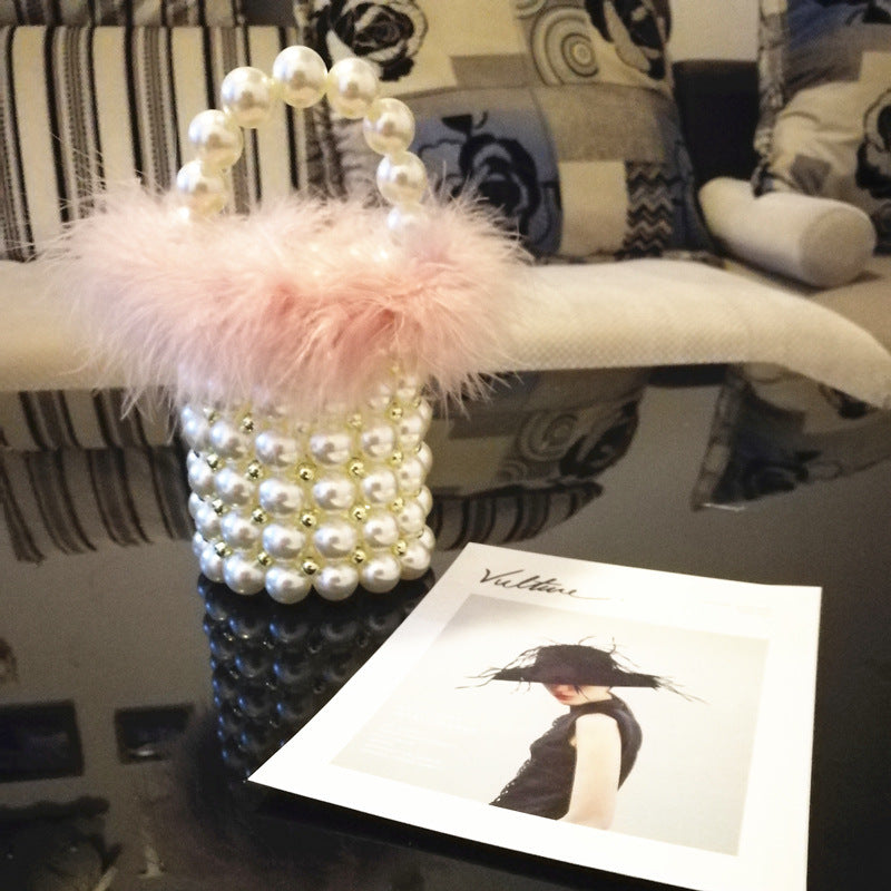 Retro Fairy Portable Hand-woven Beads Pearl Handbags
