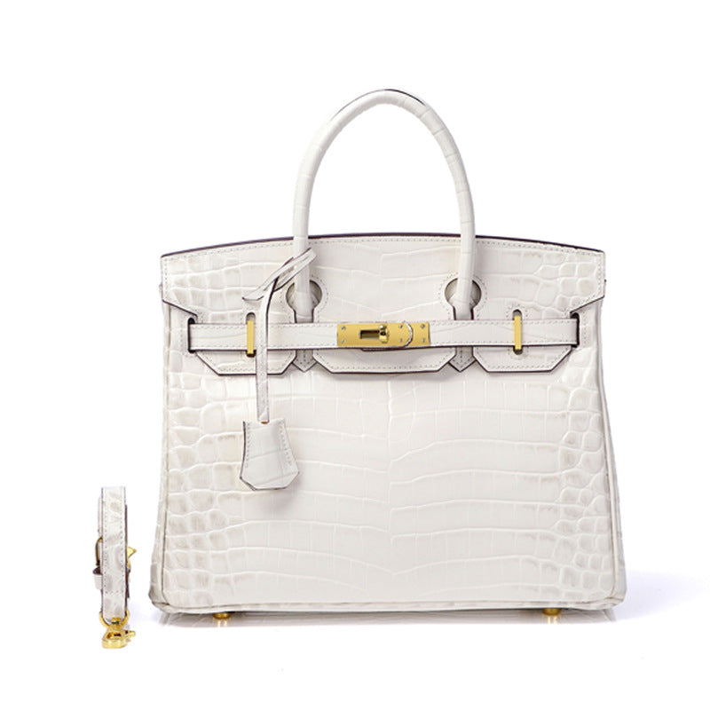 Women's Fashion Crocodile Pattern Genuine Leather Cow Bags