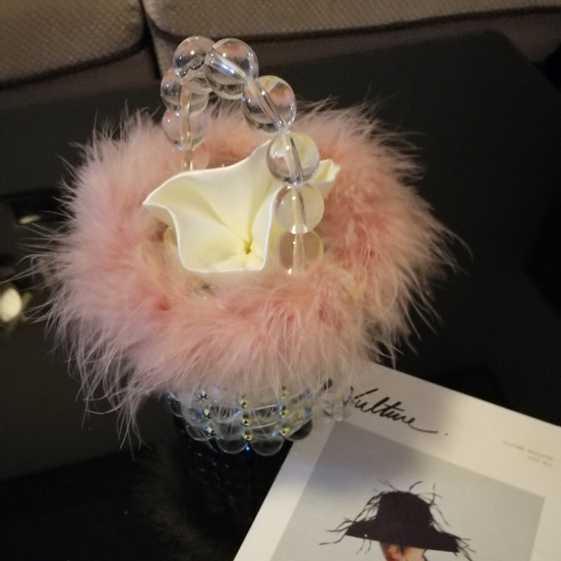 Retro Fairy Portable Hand-woven Beads Pearl Handbags