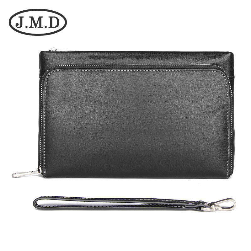 Men's Clutch Cowhide Multifunction Large Capacity Zipper Men's Wallets