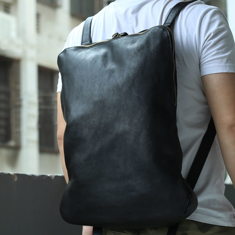 Retro Style Personalized First Layer Cowhide Backpacks
