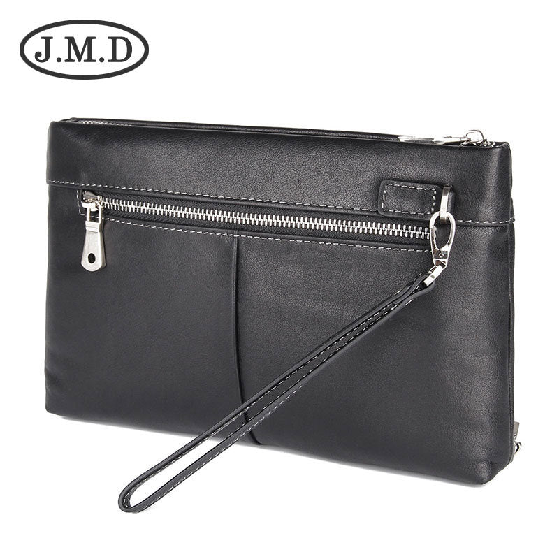 Men's Clutch Cowhide Multifunction Large Capacity Zipper Men's Wallets