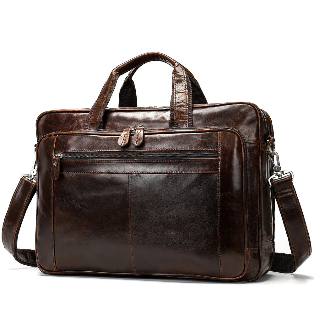 Men's Genuine Leather Fashion Computer Portable Business Men's Handbags