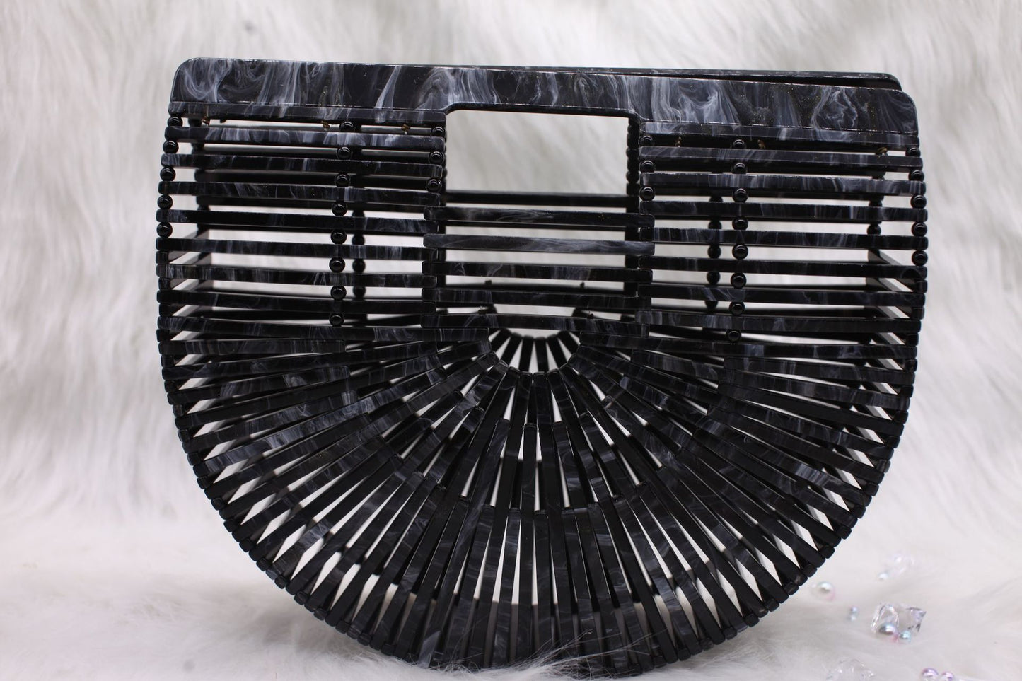 Fashion Mini Acrylic Basket Beach Hollow Evening Bags