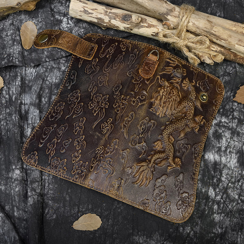 Men's Horse Long Iron Chain Embossed Domineering Men's Wallets