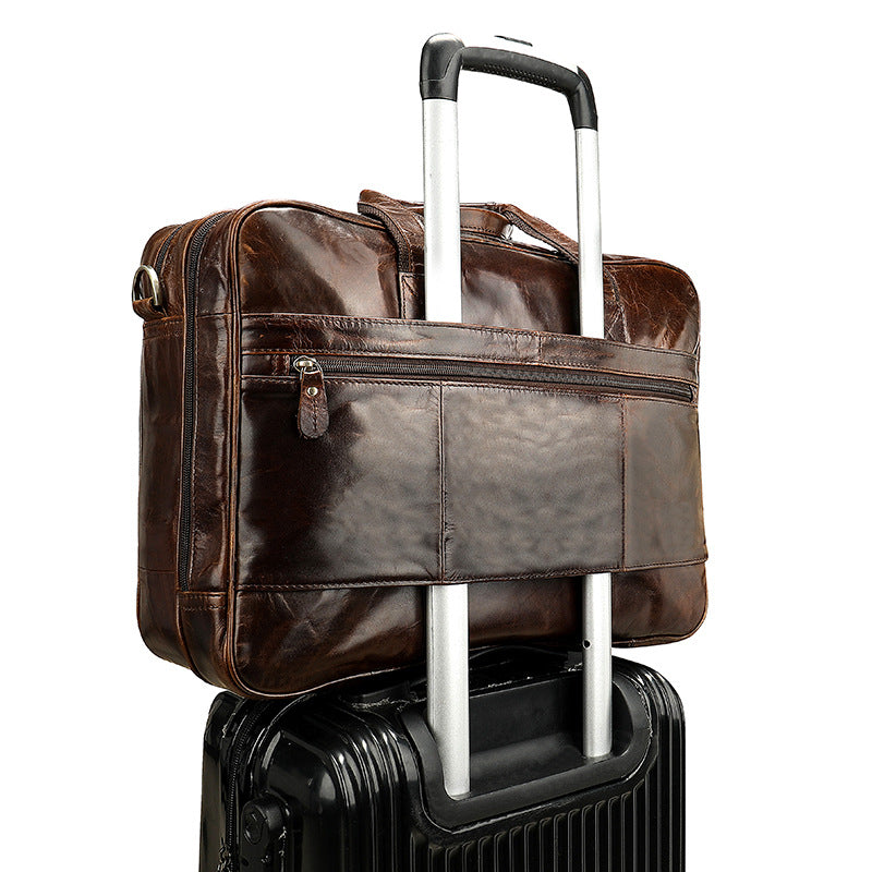 Men's Genuine Leather Fashion Computer Portable Business Men's Handbags
