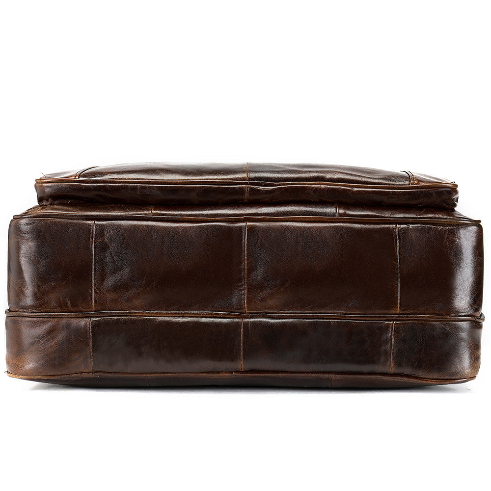 Men's Genuine Leather Fashion Computer Portable Business Men's Handbags