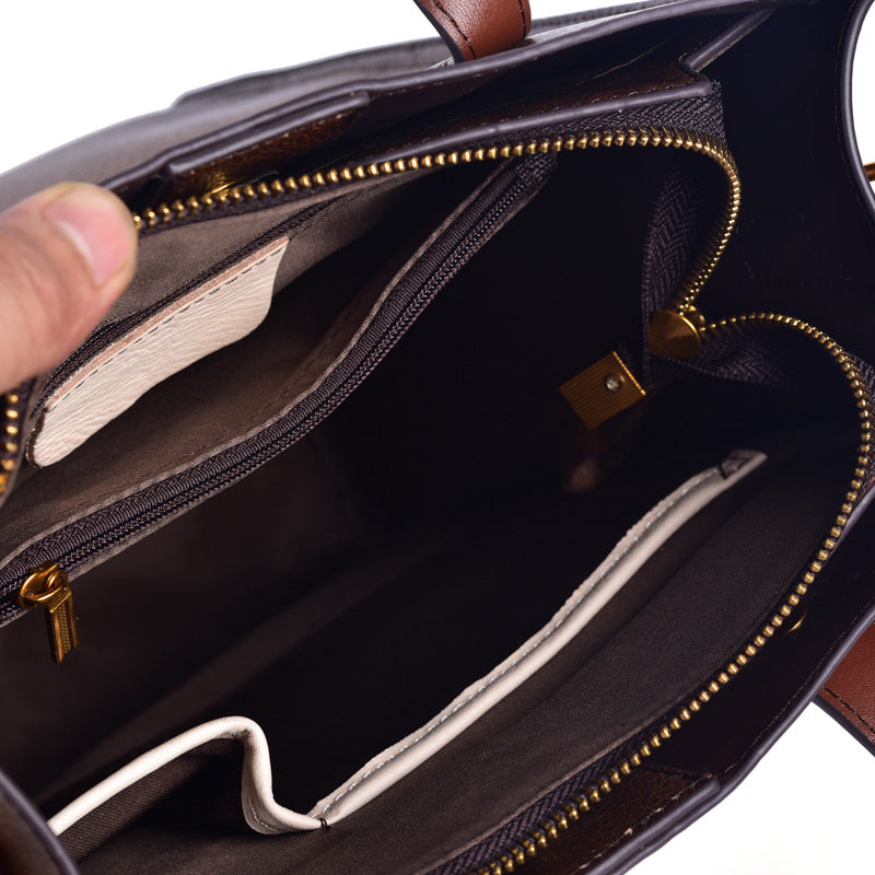 Women's Broadcast Genuine Leather Retro Embossing Hand-rub Handbags