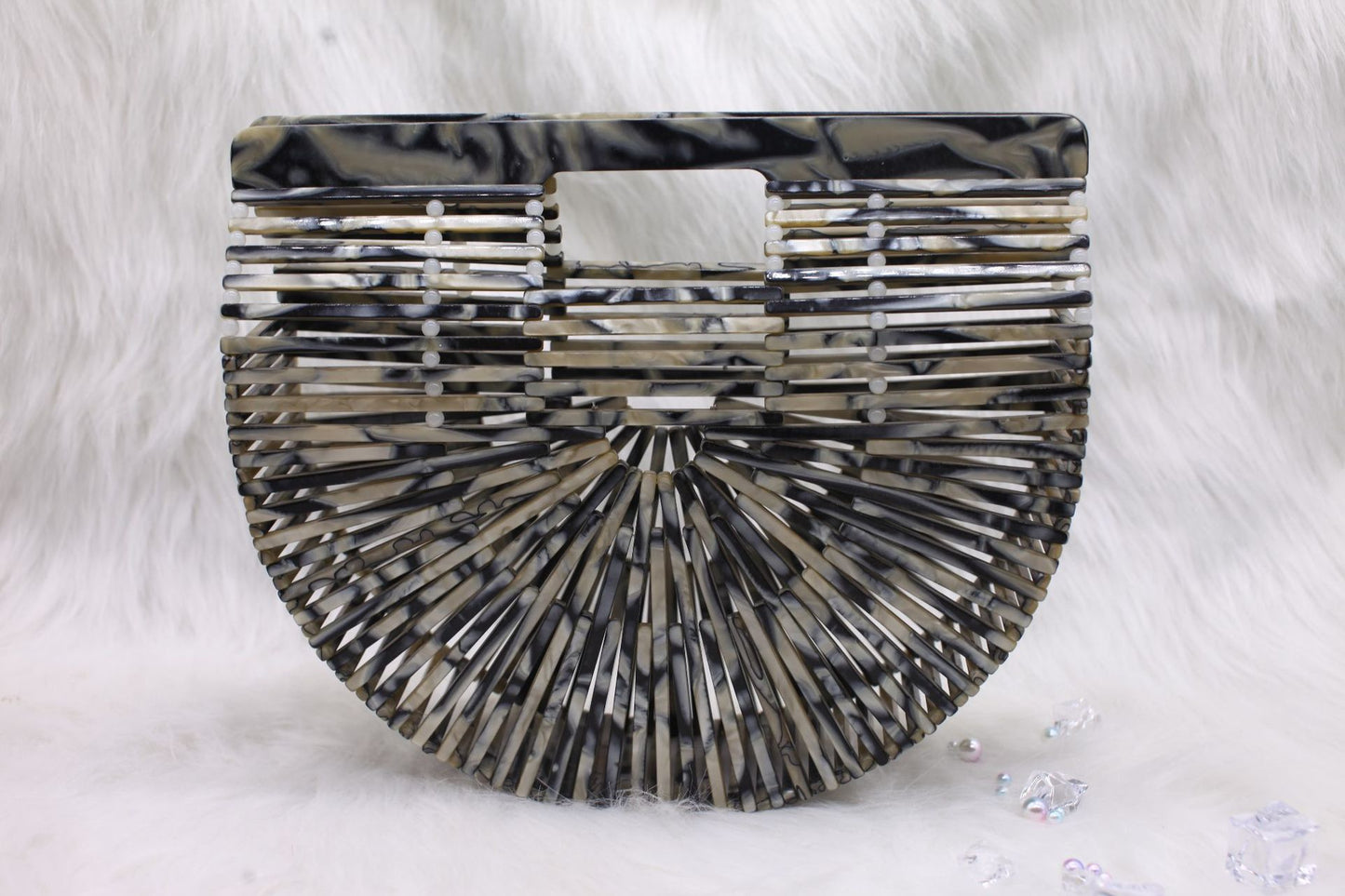 Fashion Mini Acrylic Basket Beach Hollow Evening Bags