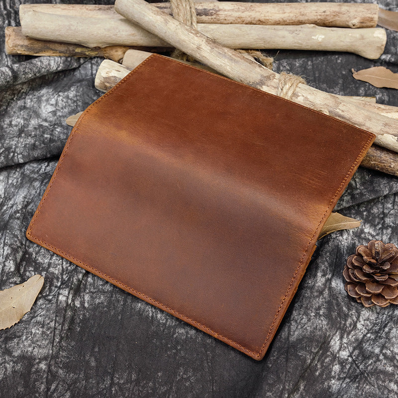 Men's Horse Leather Long First Layer Cowhide Men's Wallets