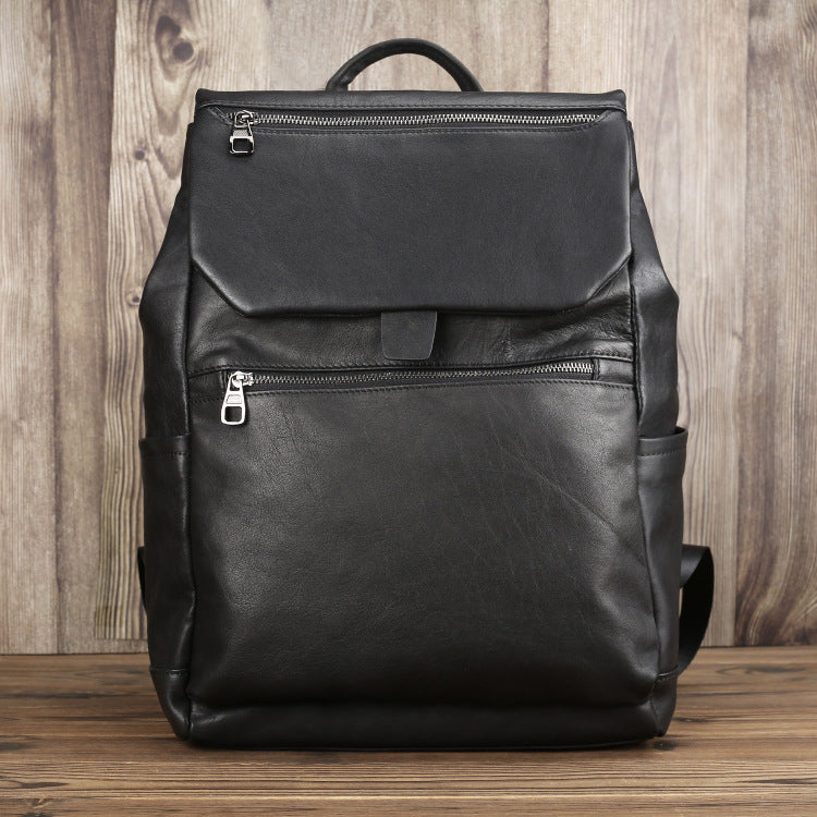 Men's Super Soft Leather Simple Fashion Trendy Backpacks
