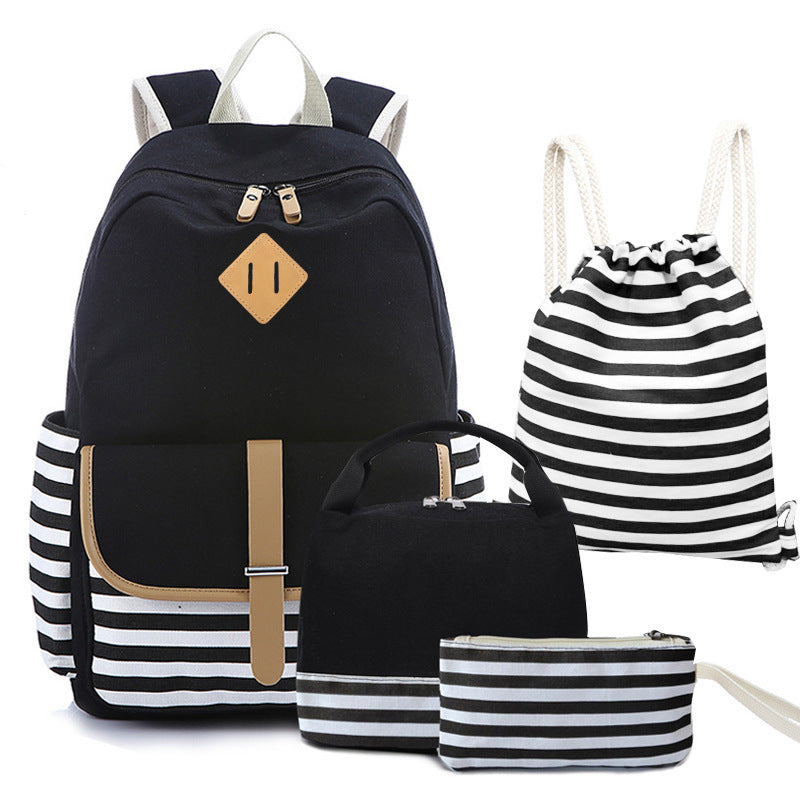 Women's Large Capacity Canvas Lunch Lightweight Backpacks