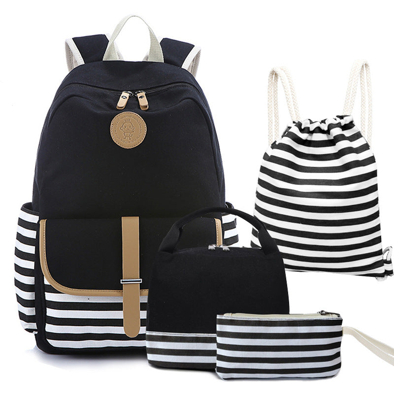 Women's Large Capacity Canvas Lunch Lightweight Backpacks