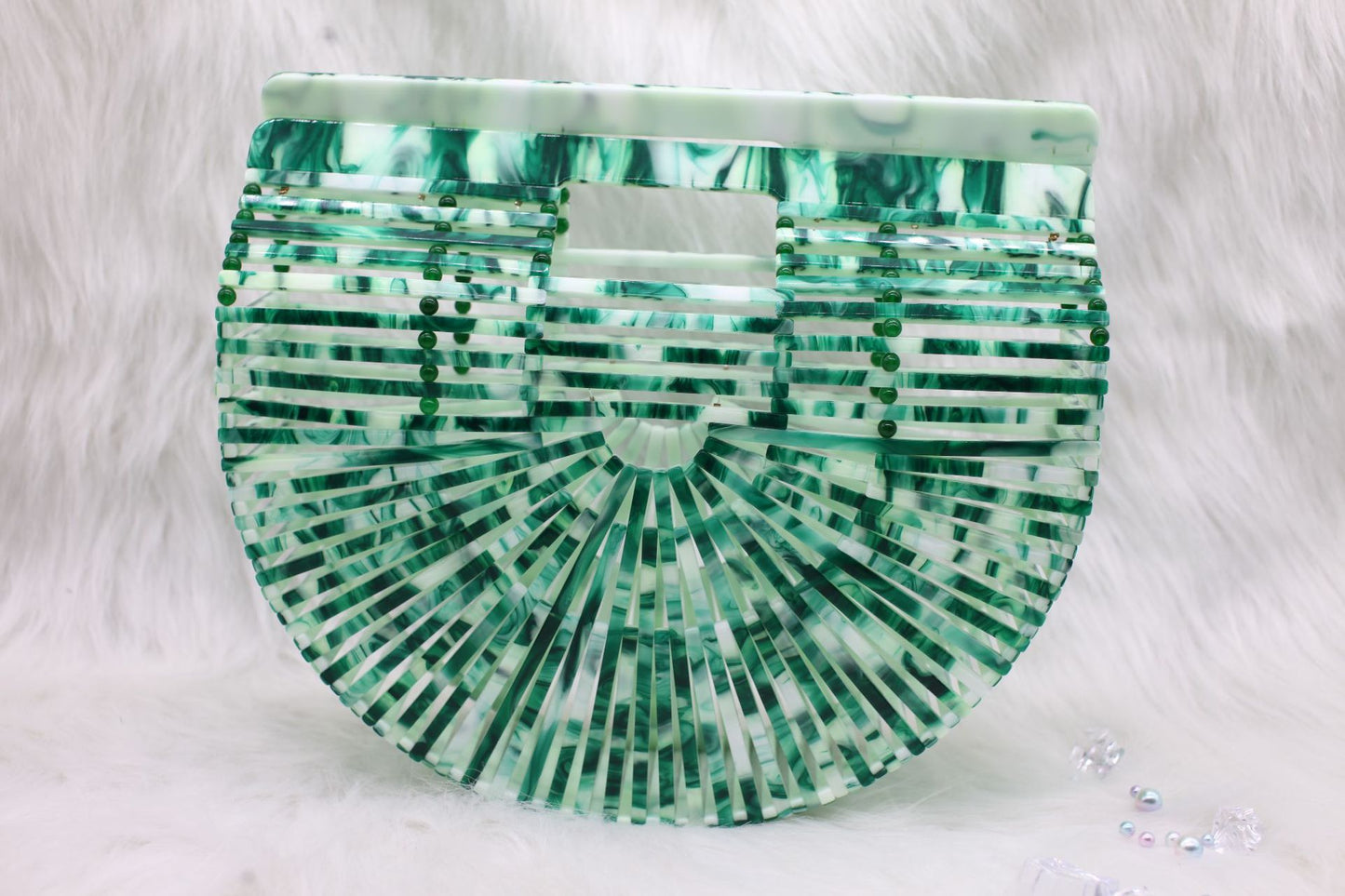 Fashion Mini Acrylic Basket Beach Hollow Evening Bags
