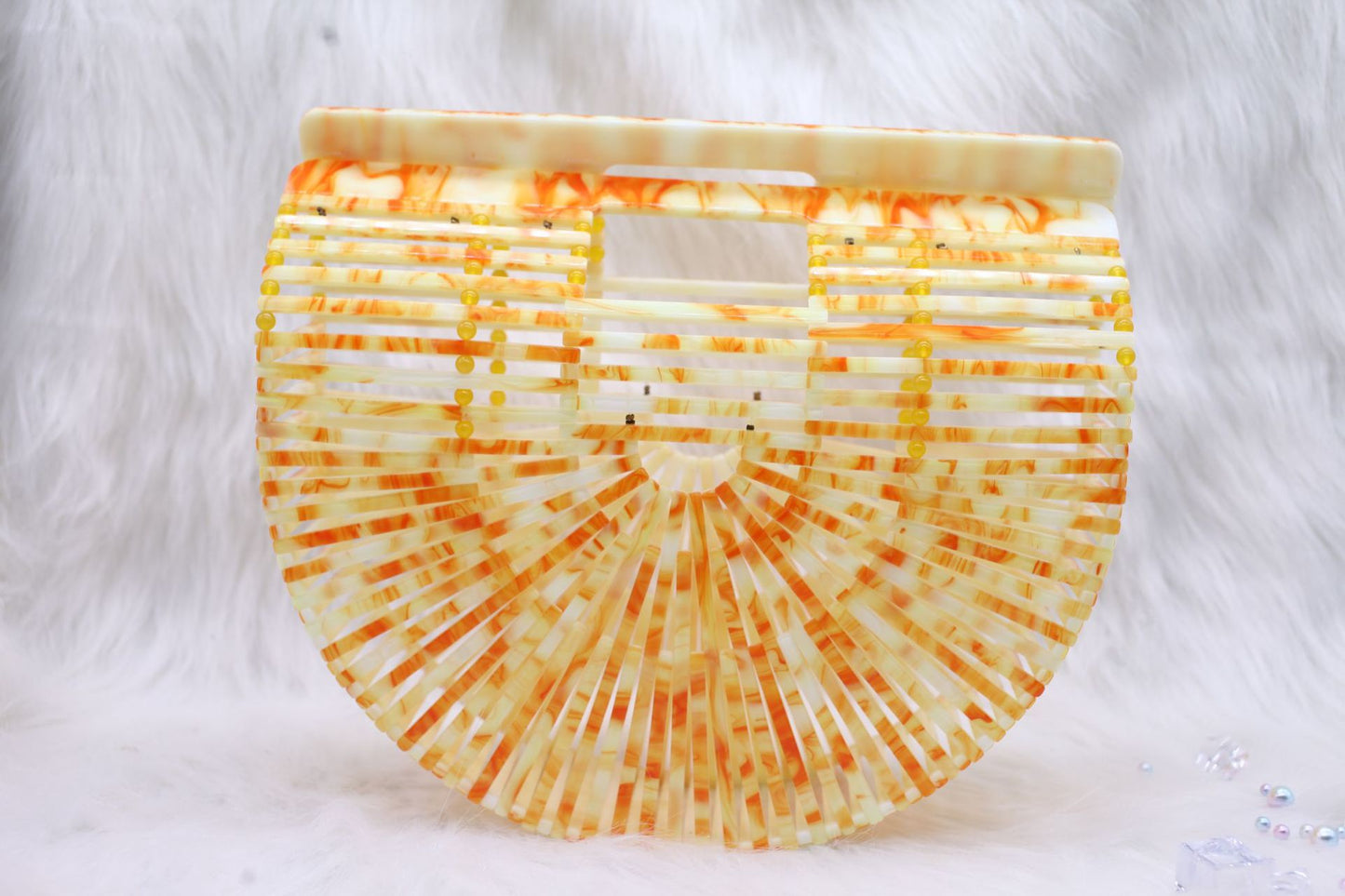 Fashion Mini Acrylic Basket Beach Hollow Evening Bags