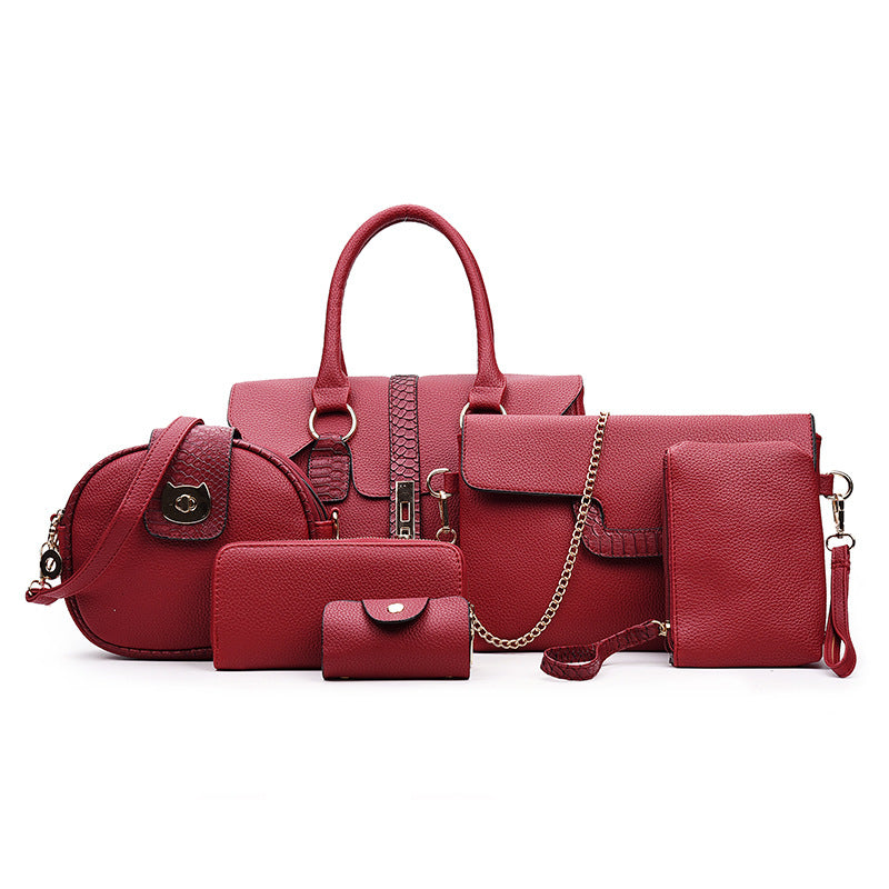 Women's Trends Serpentine Crocodile Pattern Portable Set Handbags