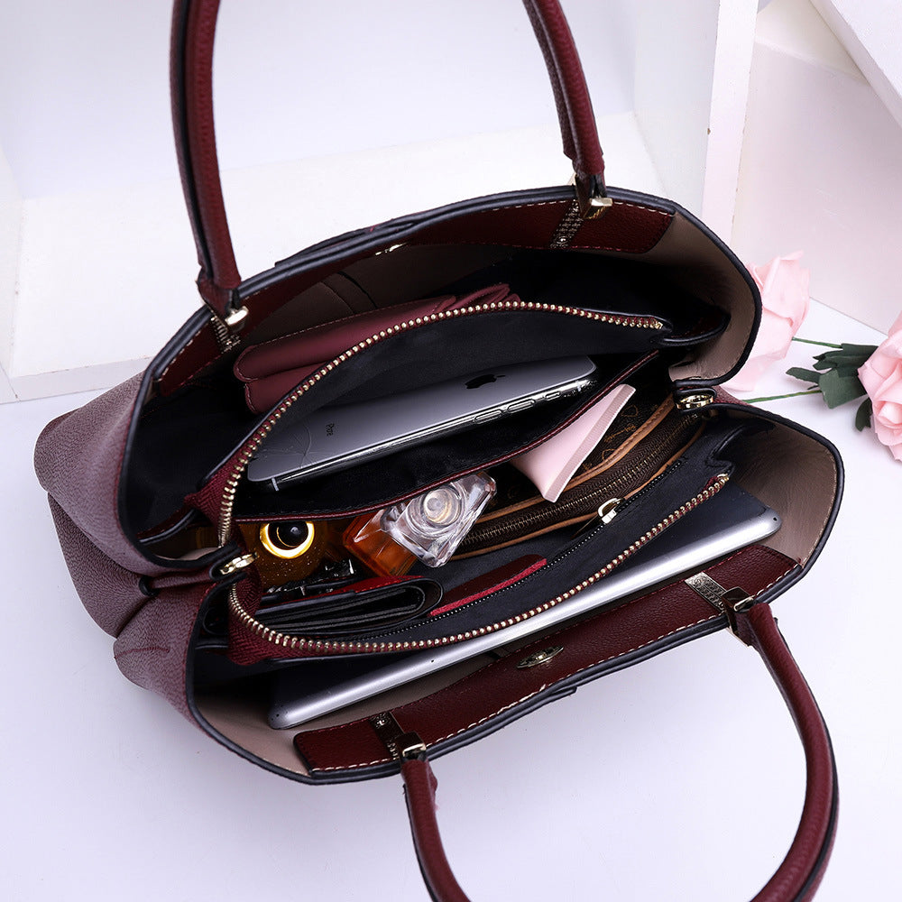 Women's Genuine Leather Fashion Korean Style Diamond Handbags