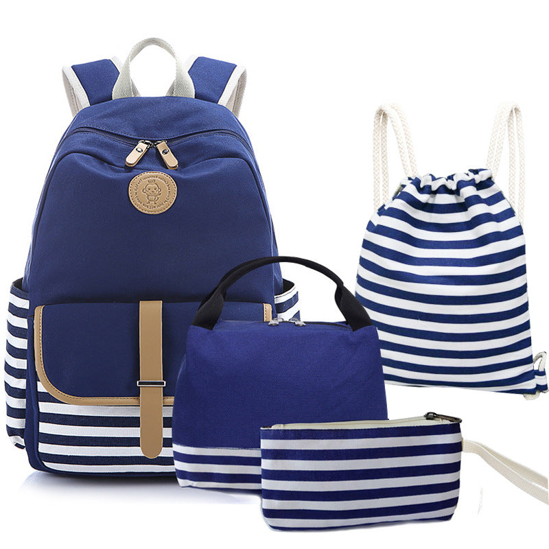 Women's Large Capacity Canvas Lunch Lightweight Backpacks