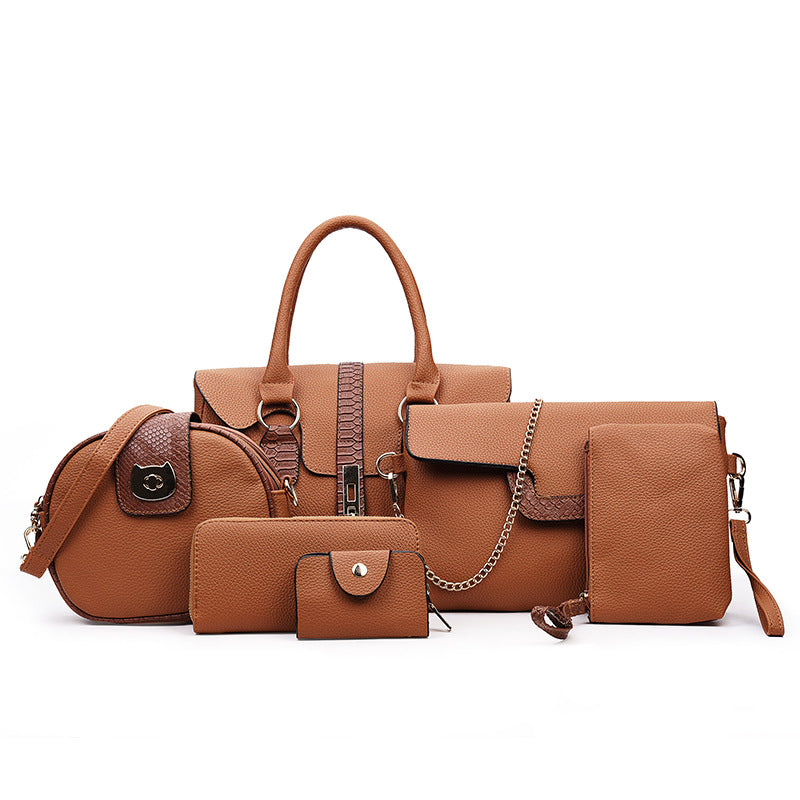 Women's Trends Serpentine Crocodile Pattern Portable Set Handbags