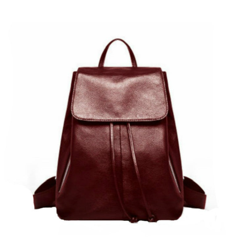 Women's Korean Style Trendy Genuine Leather First Backpacks