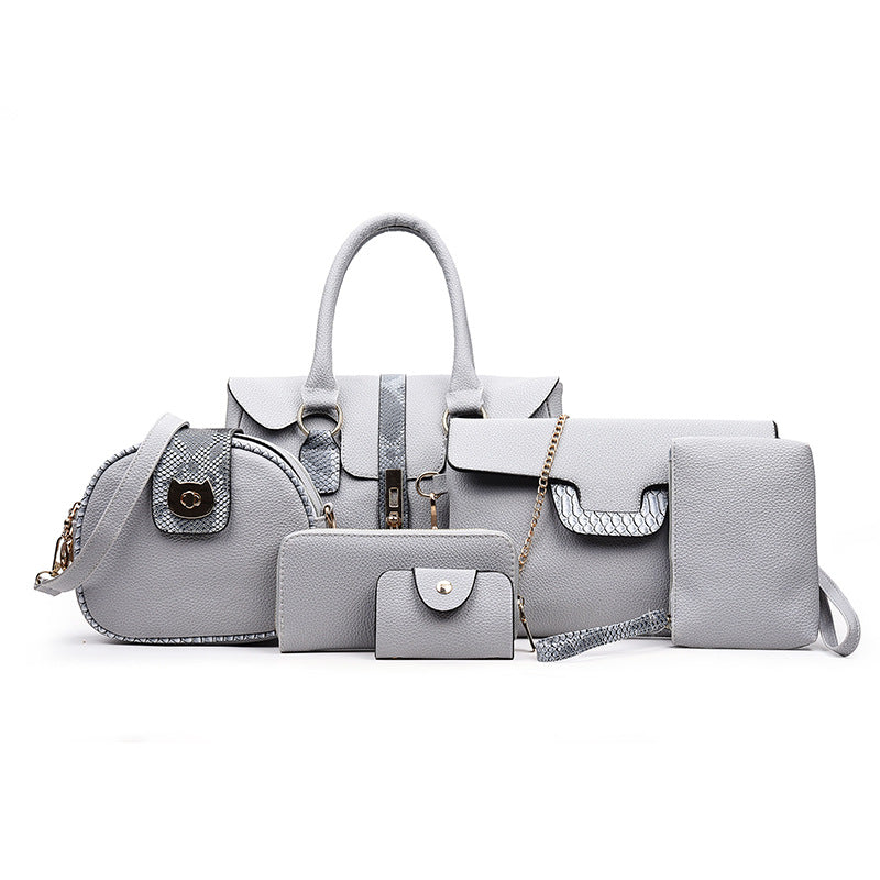 Women's Trends Serpentine Crocodile Pattern Portable Set Handbags