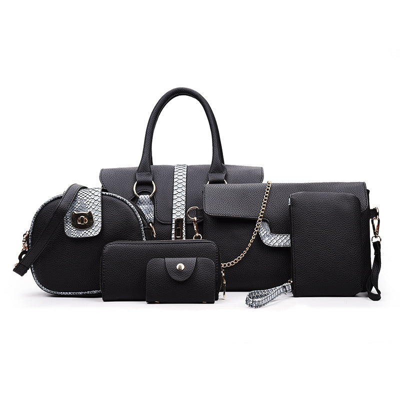 Women's Trends Serpentine Crocodile Pattern Portable Set Handbags