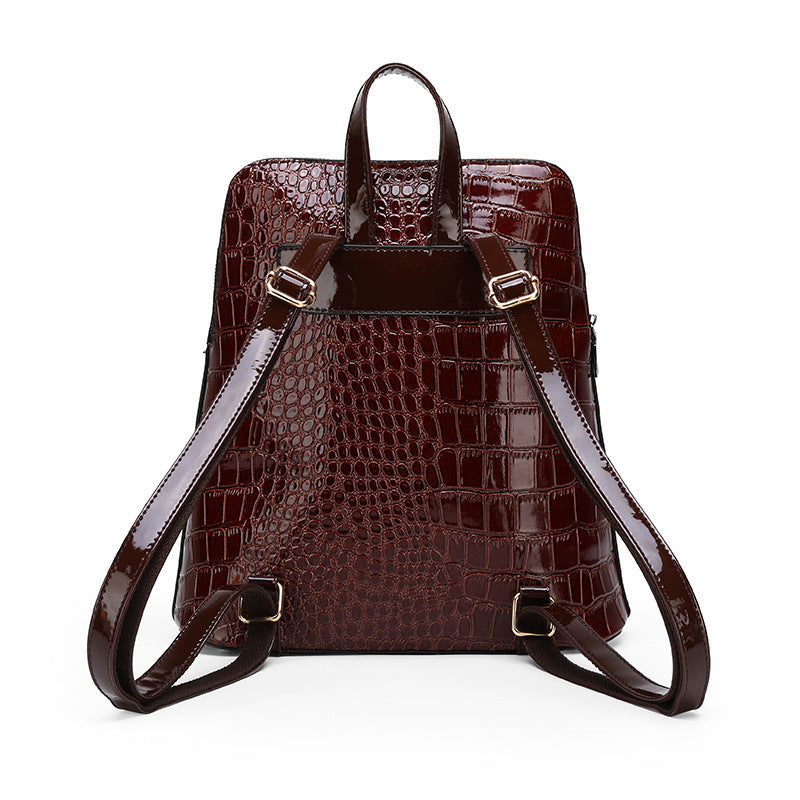 Women's Korean Fashion Crocodile Pattern Mini Street Shoulder Bags