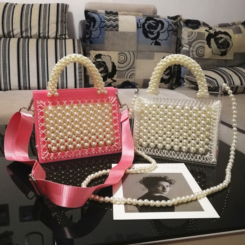 Women's Little Fairy Acrylic Handmade Beaded Wool Handbags