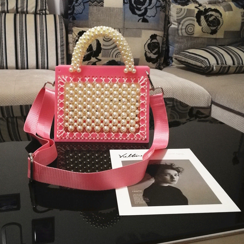 Women's Little Fairy Acrylic Handmade Beaded Wool Handbags