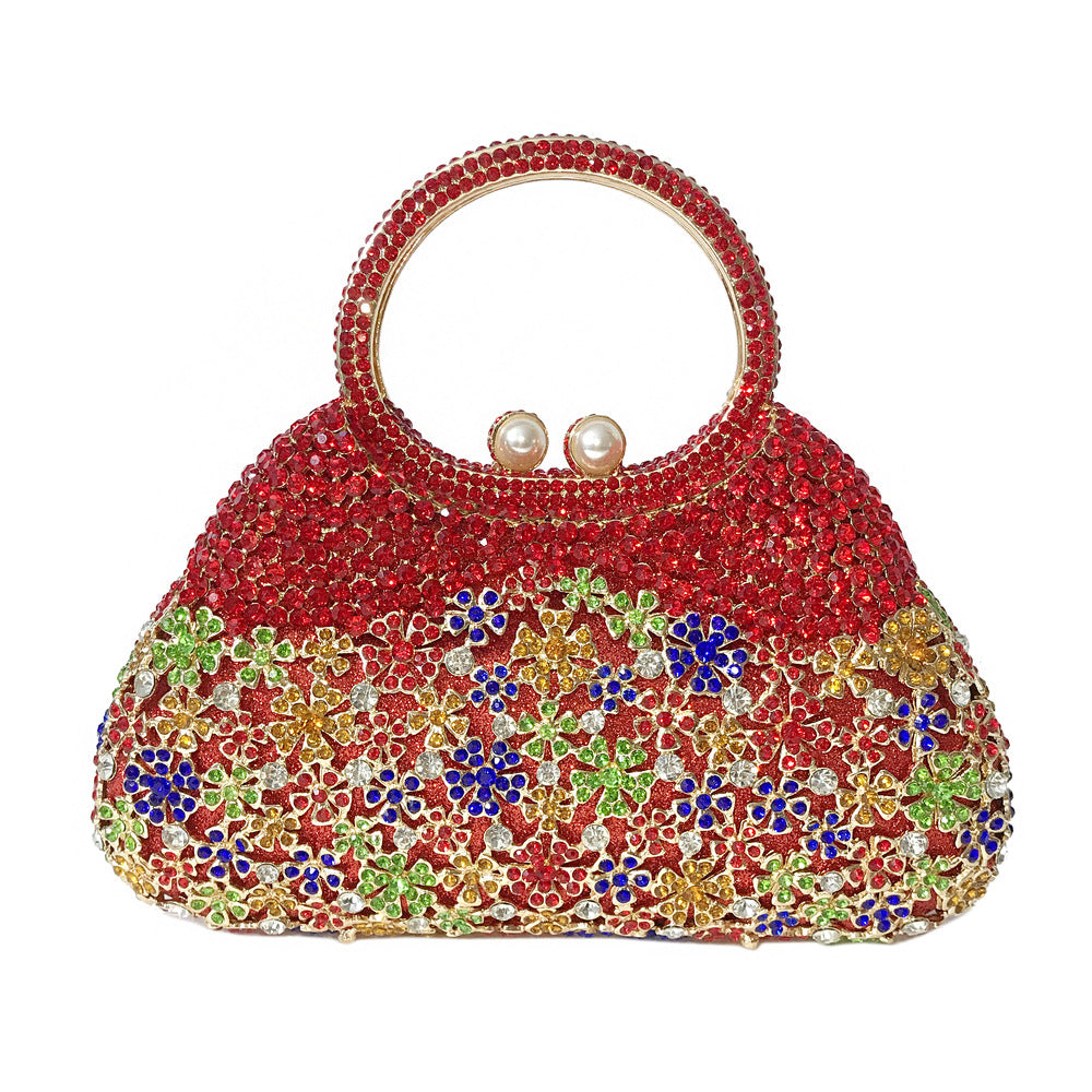 Women's Strictly Selected Rhinestone Hollow Metal Diamond Evening Bags