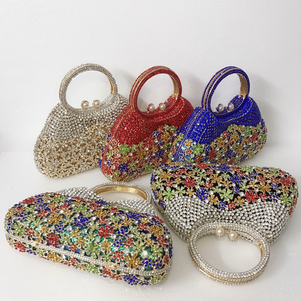 Women's Strictly Selected Rhinestone Hollow Metal Diamond Evening Bags