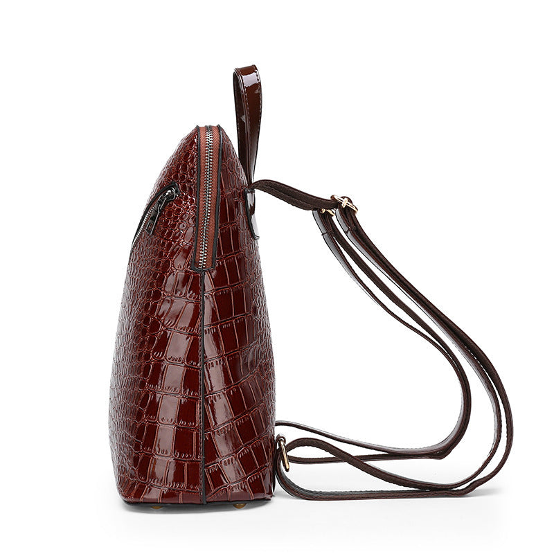 Women's Korean Fashion Crocodile Pattern Mini Street Shoulder Bags
