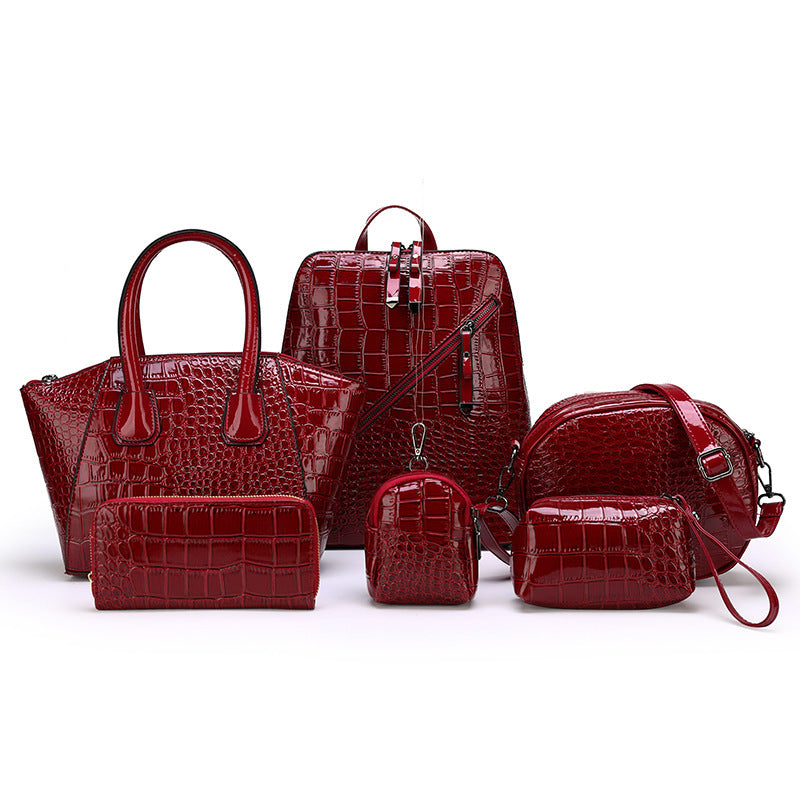Women's Korean Fashion Crocodile Pattern Mini Street Shoulder Bags