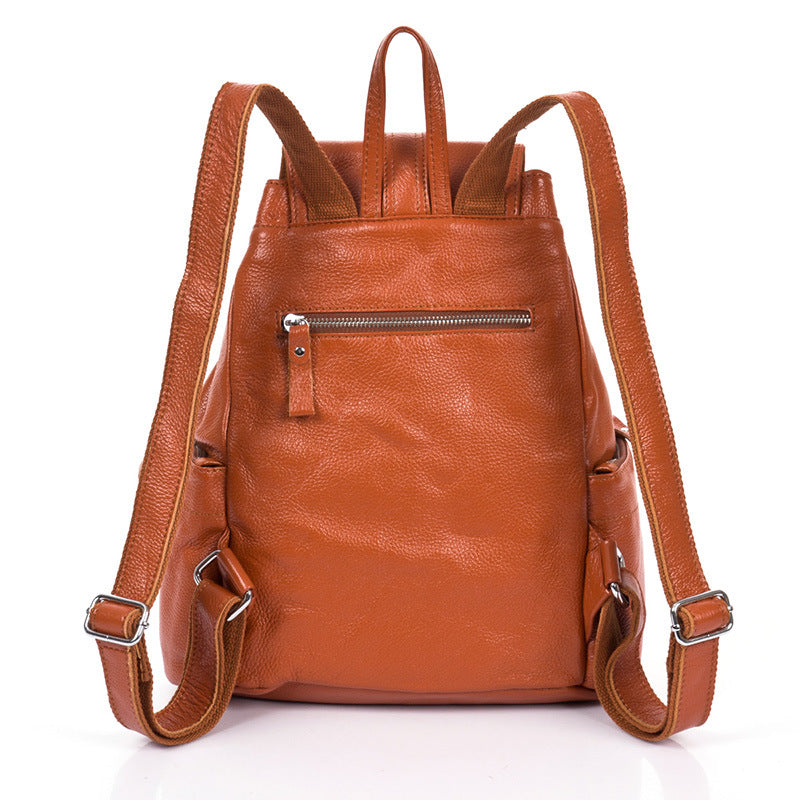 First Layer Cowhide Leather Preppy Style Bags