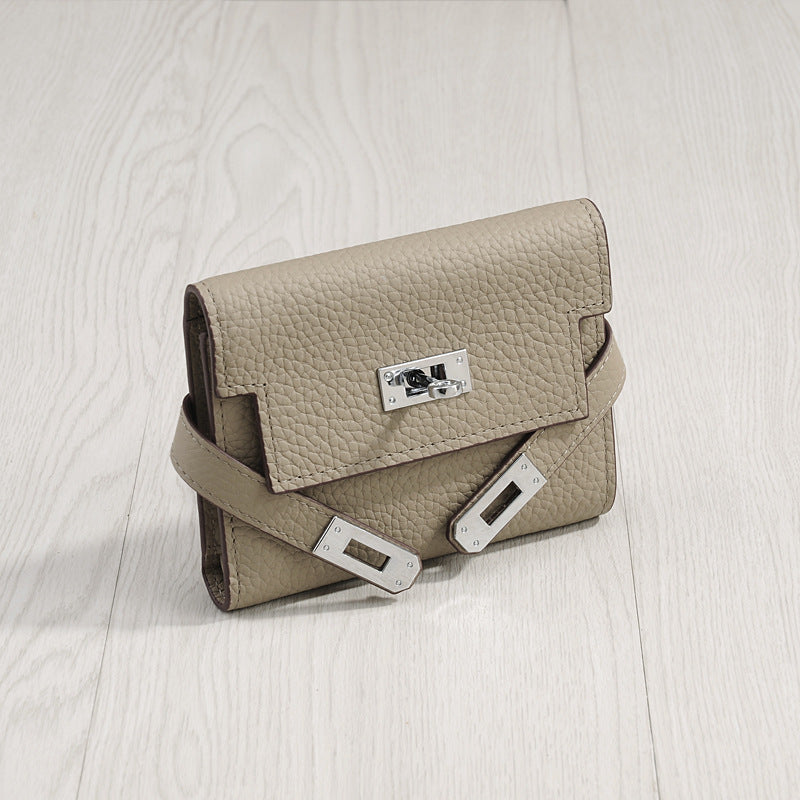 Women's Kelly Short Genuine Leather Lady's Three Ladies Wallets