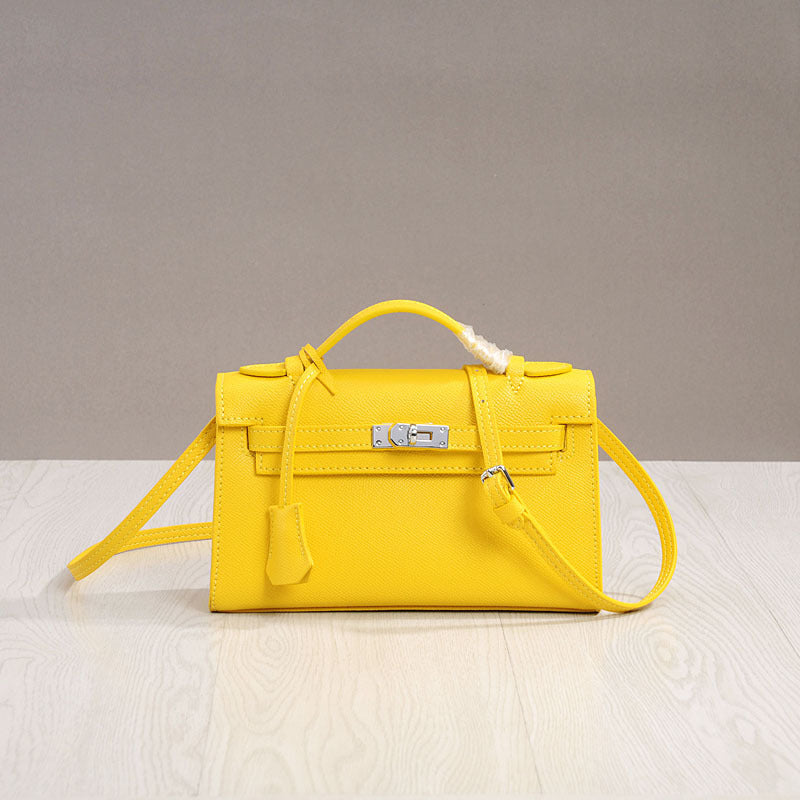 Women's Pattern Genuine Leather Cowhide Second Generation Little Kelly Crossbody Bags