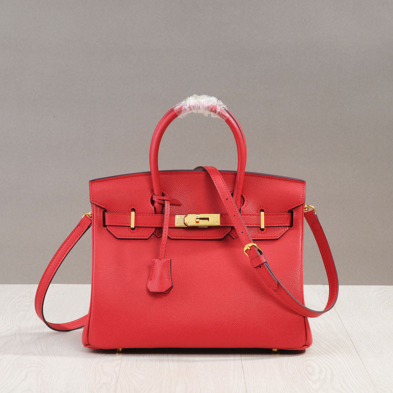 Women's Trendy Plaid Genuine Leather Cross Pattern Crossbody Bags