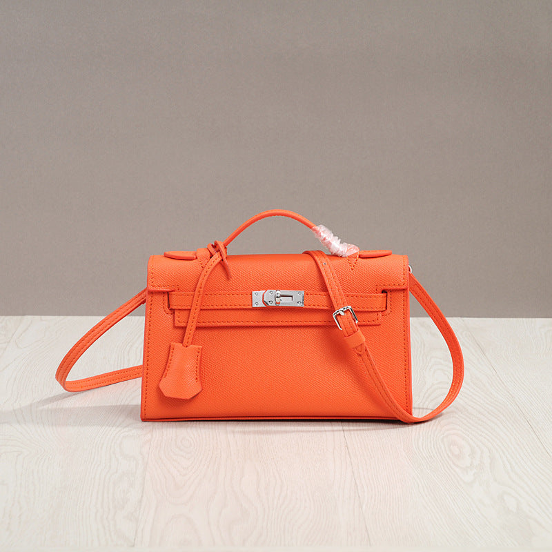 Women's Pattern Genuine Leather Cowhide Second Generation Little Kelly Crossbody Bags