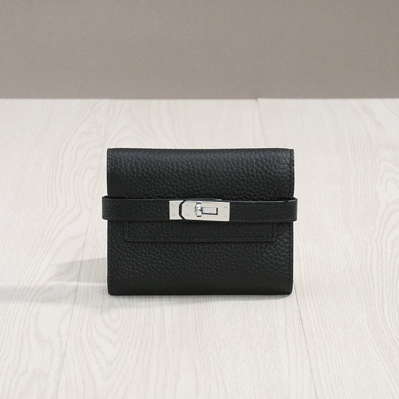 Women's Kelly Short Genuine Leather Lady's Three Ladies Wallets
