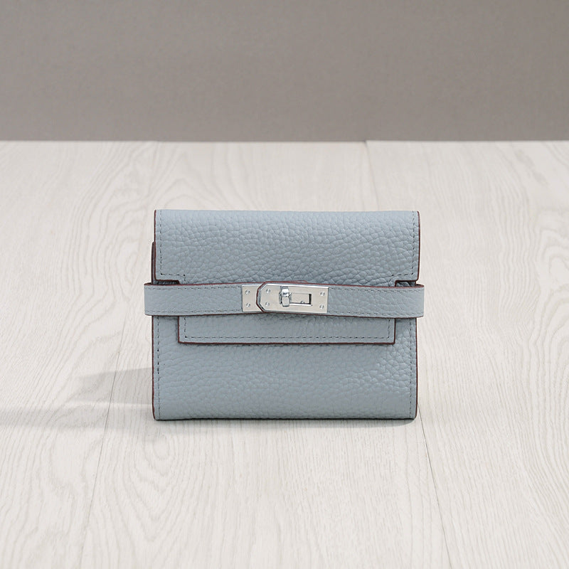 Women's Kelly Short Genuine Leather Lady's Three Ladies Wallets